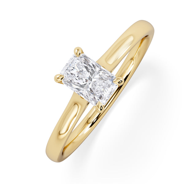 Amora Radiant 0.50ct Lab Diamond Engagement Ring F/VS1 Set in 18K Gold